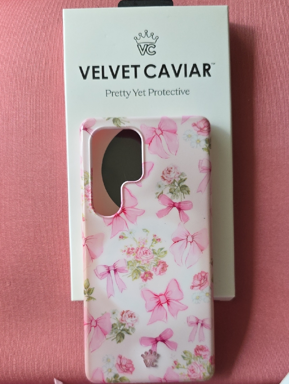 Velvet Caviar Pink Floral Bow Phone Case Set 4pc